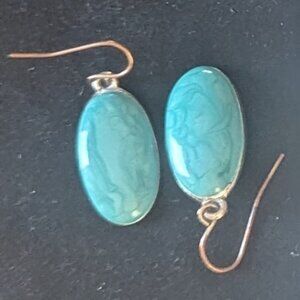 *BOHO Vtg Classy Versatile Elegant Silpada Silver Turquoise DangleDrop Earrings